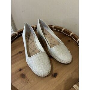 Lucky Brand Tomlinn Shoes Womens Size 8 Espadrilles Beige Gold Threading